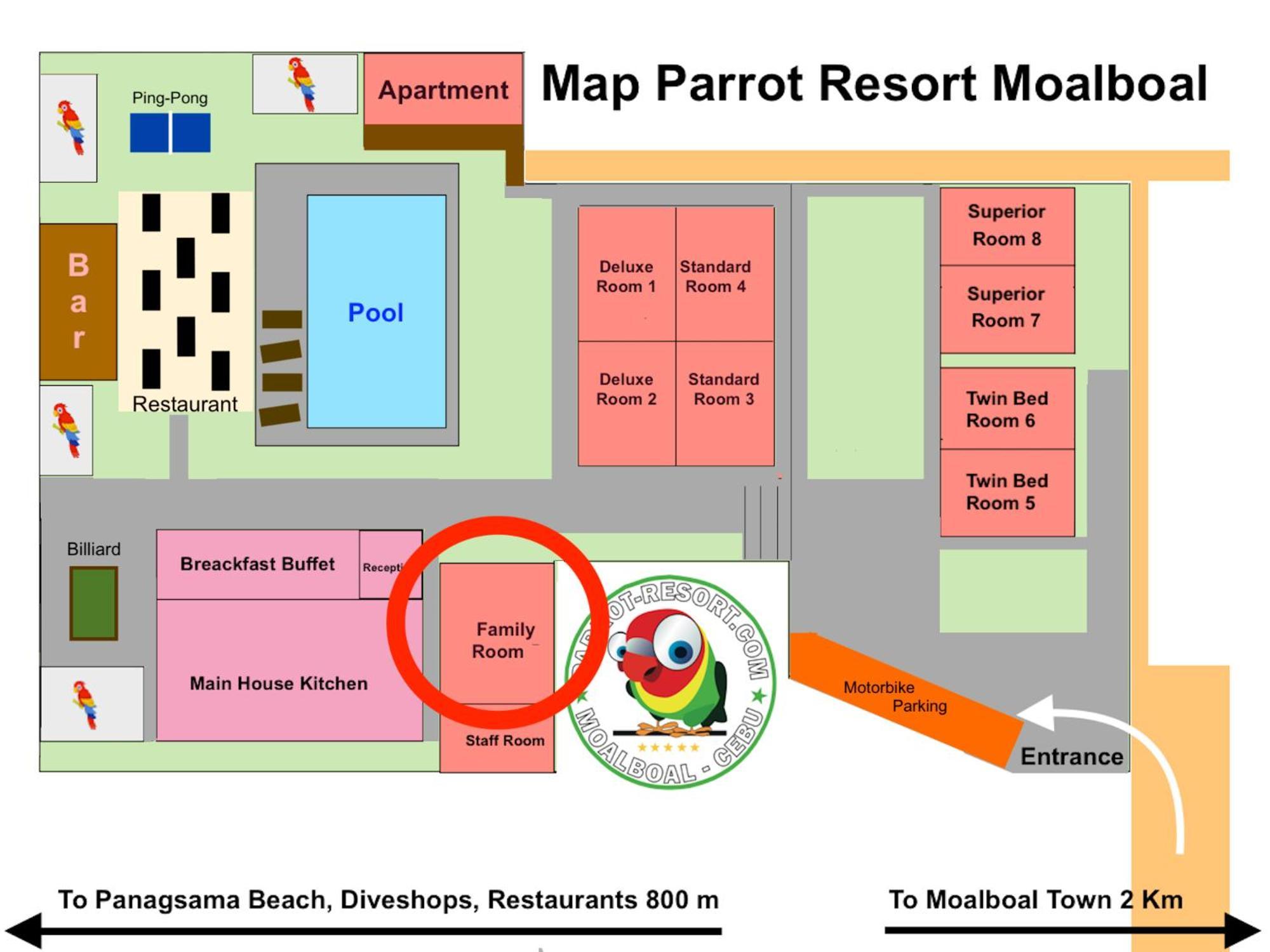 Parrot Resort Moalboal Room photo